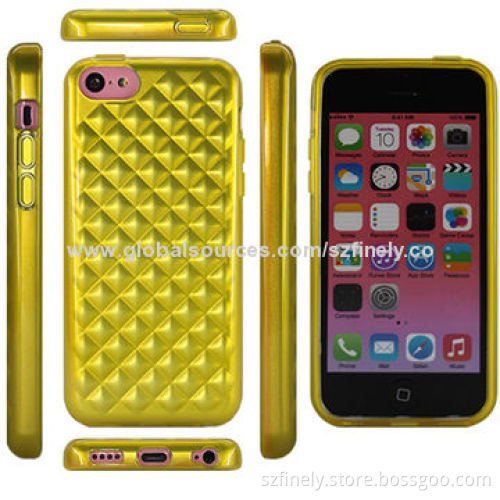 TPU Cases for iPhone 5C, 3D Effect, Simple and Multi-color